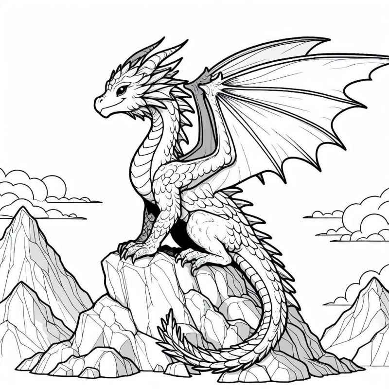 Dragón Para Colorear 035