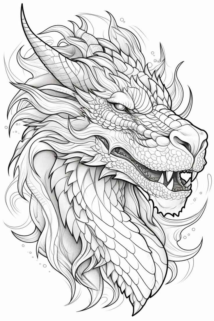 Dragón Para Colorear 051