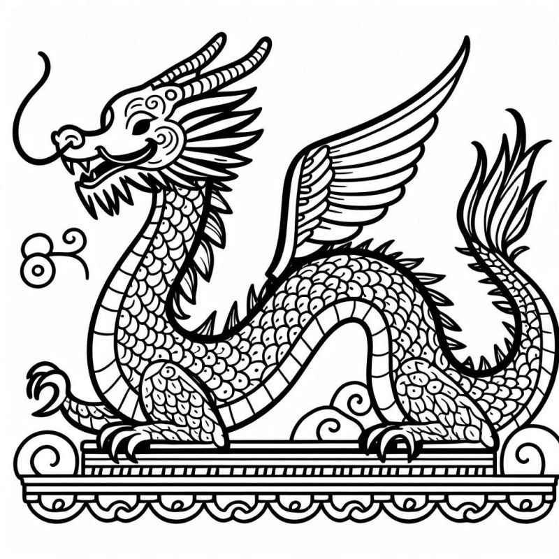 Dragón Para Colorear 074