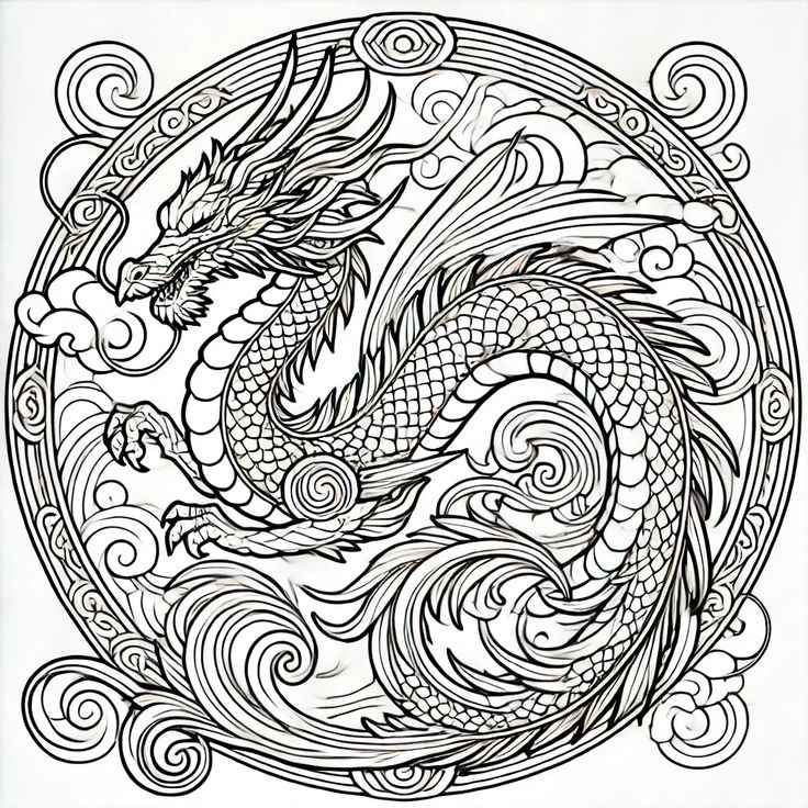 Dragón Para Colorear 254