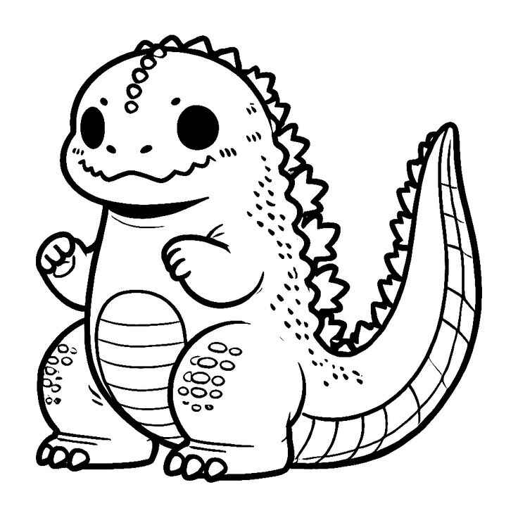 Godzilla Para Colorear 042