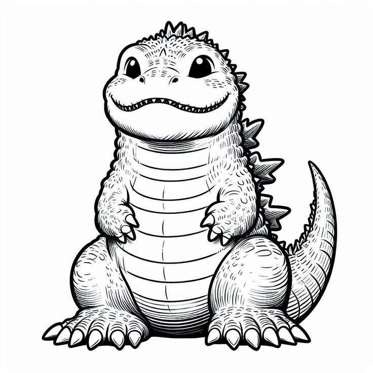 Godzilla Para Colorear 050