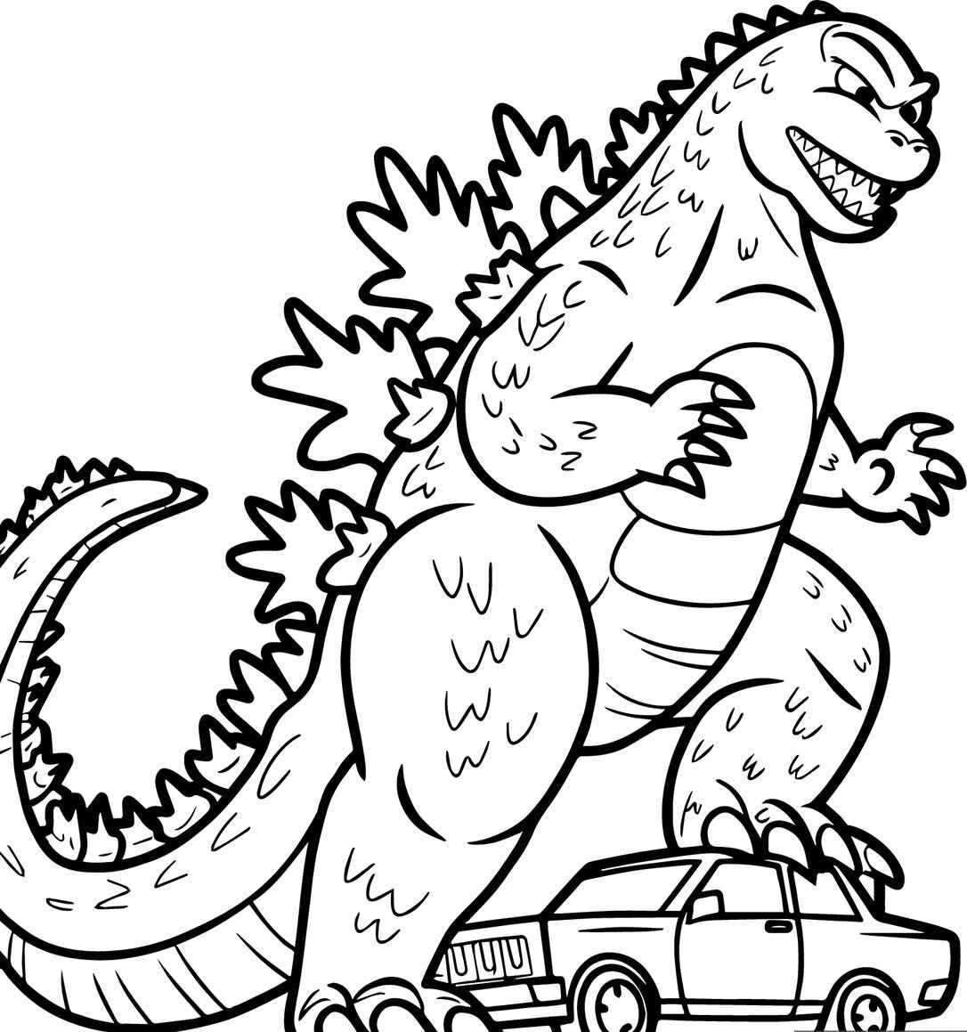 Godzilla Para Colorear 065