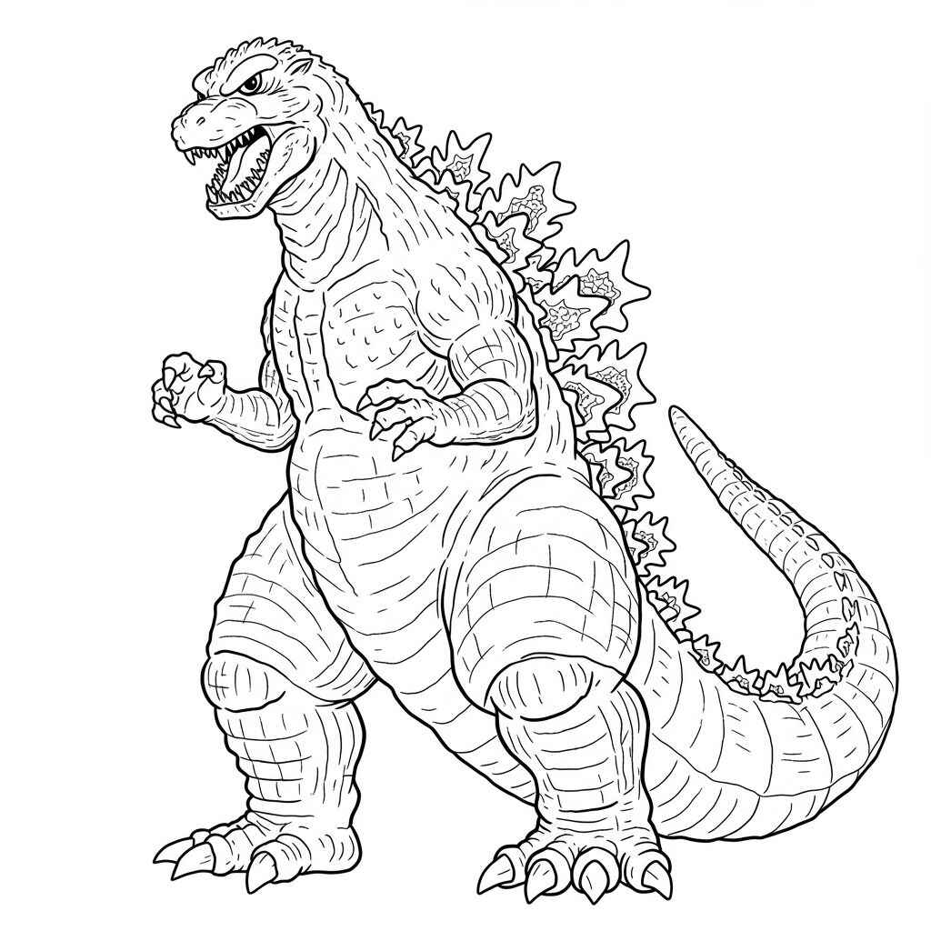 Godzilla Para Colorear 088