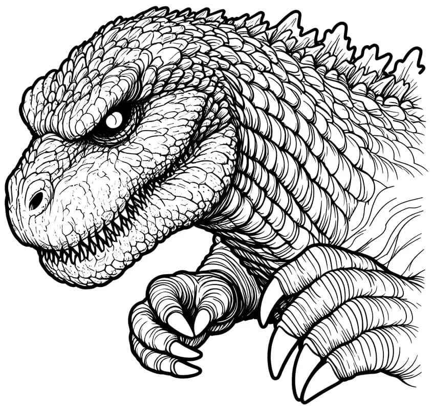 Godzilla Para Colorear 096