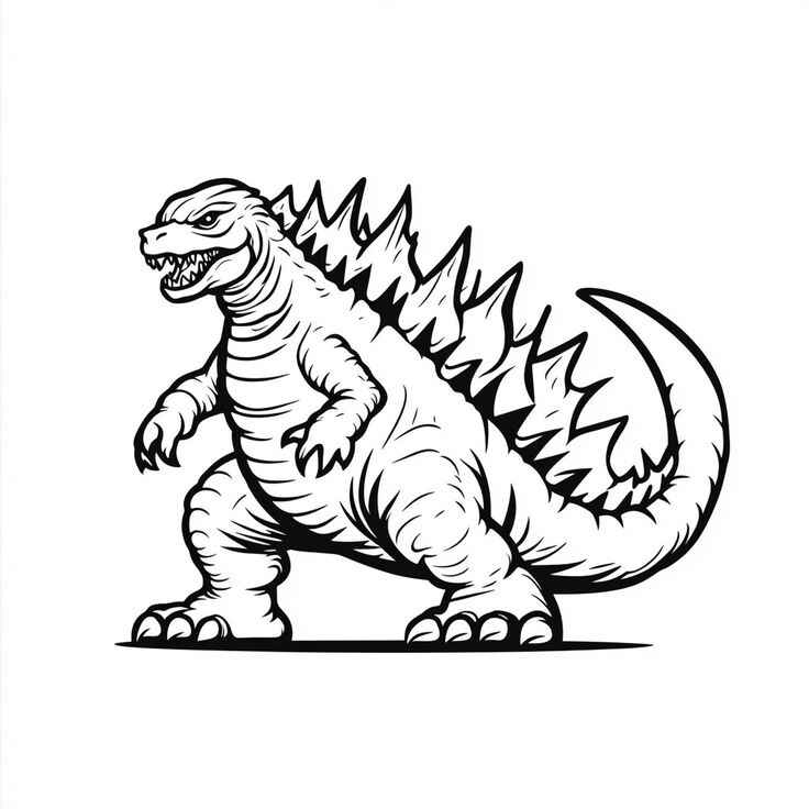 Godzilla Para Colorear 112