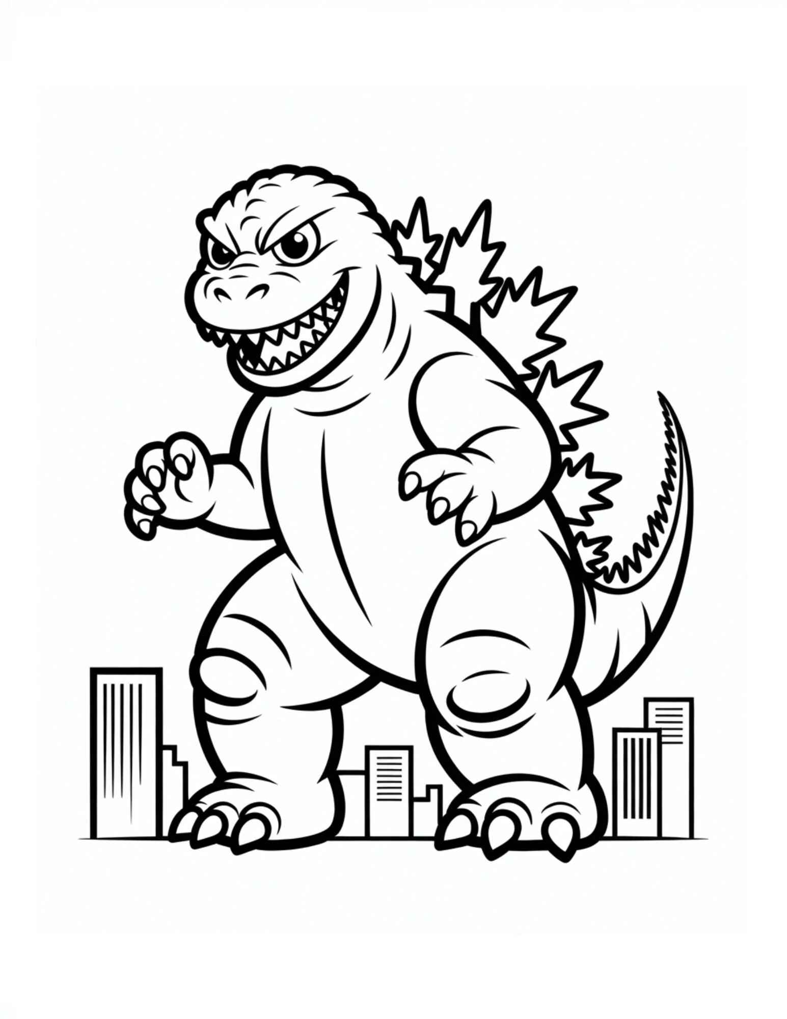 Godzilla Para Colorear 119