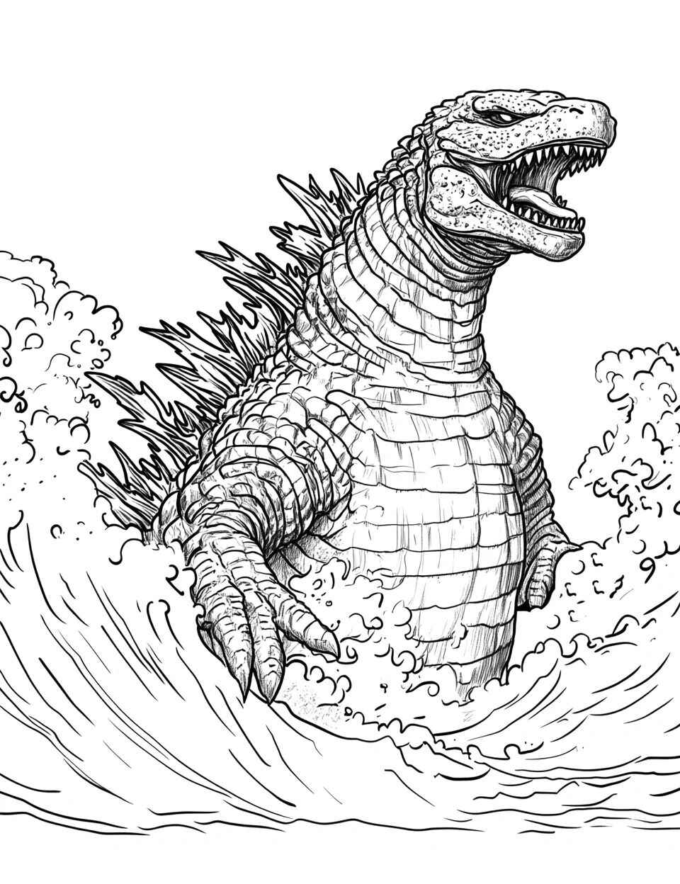 Godzilla Para Colorear 128