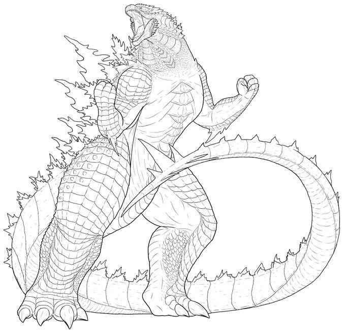 Godzilla Para Colorear 144
