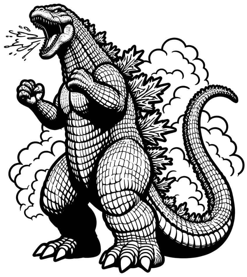 Godzilla Para Colorear 149