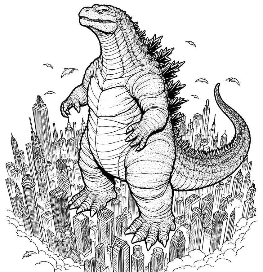 Godzilla Para Colorear 167