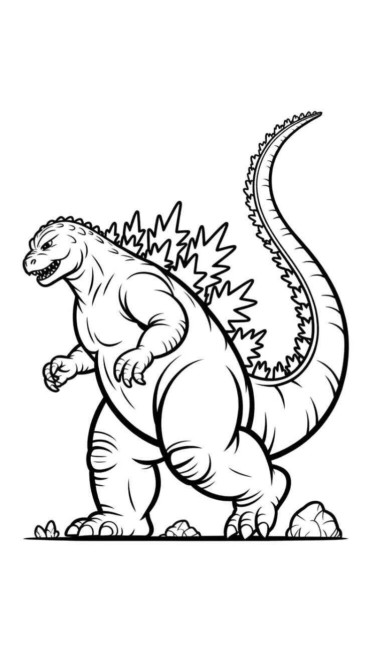 Godzilla Para Colorear 212