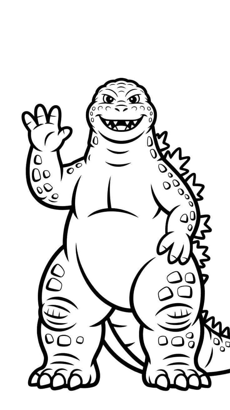 Godzilla Para Colorear 214