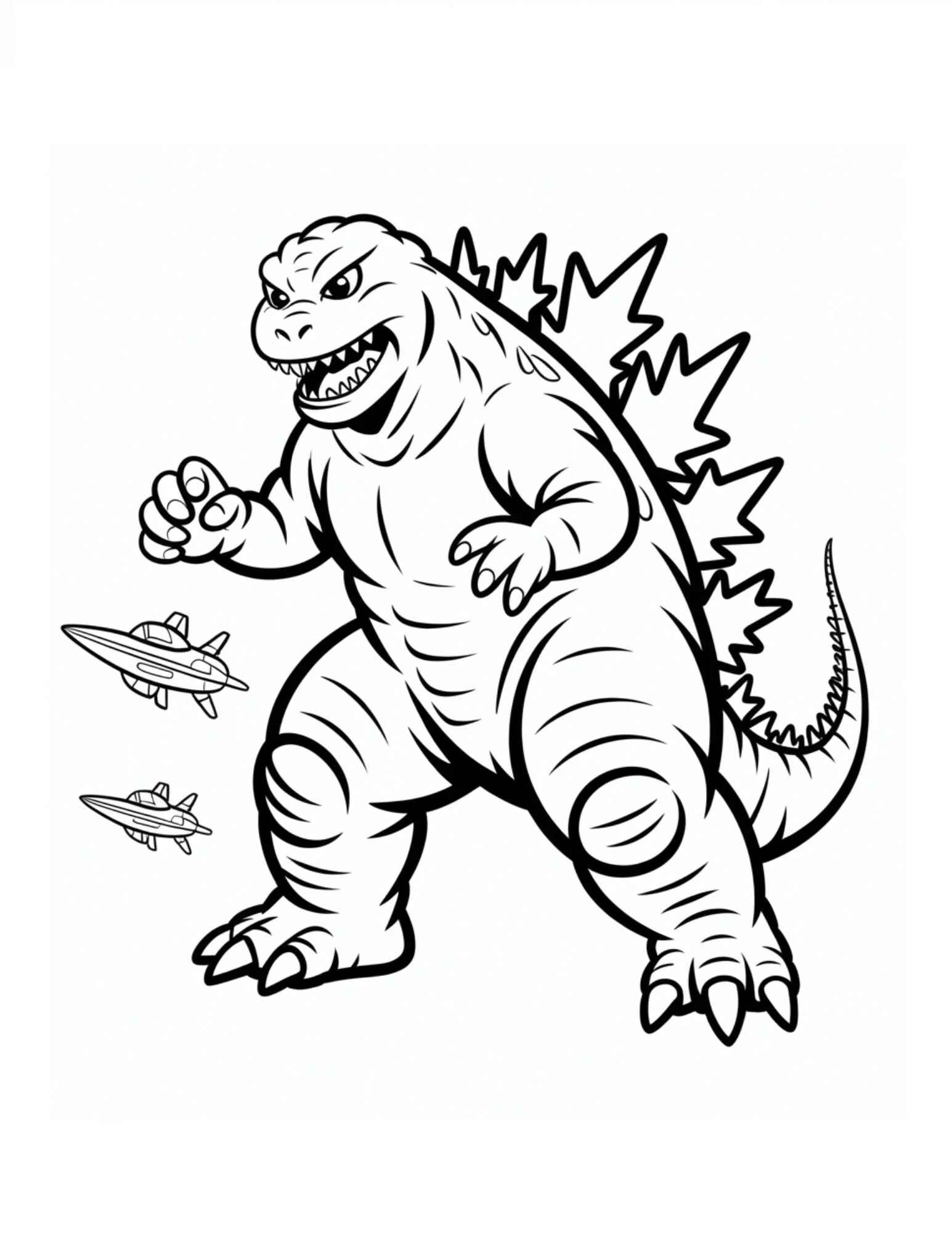 Godzilla Para Colorear 254