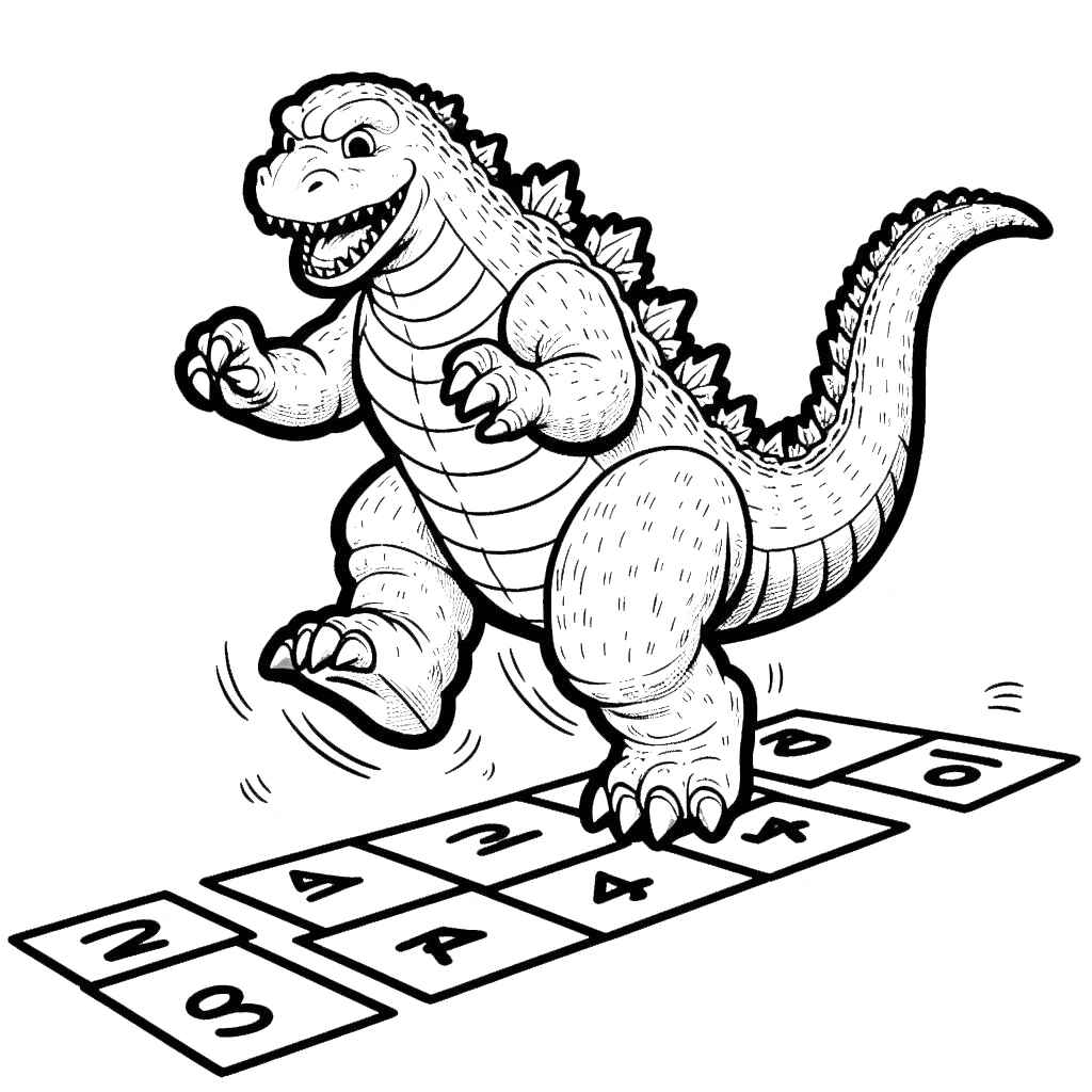 Godzilla Para Colorear 256