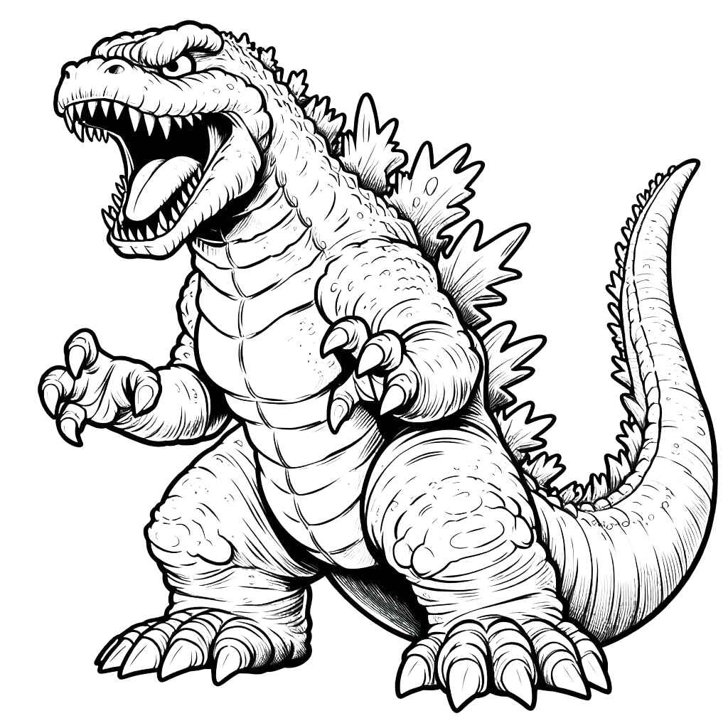 Godzilla Para Colorear 292